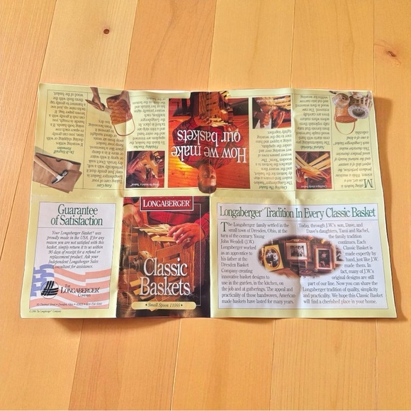 Vintage 1998 Longaberger Basket – Plaid Ruffle Liner, Divider, Bunny Tie-On - Picture 12 of 14